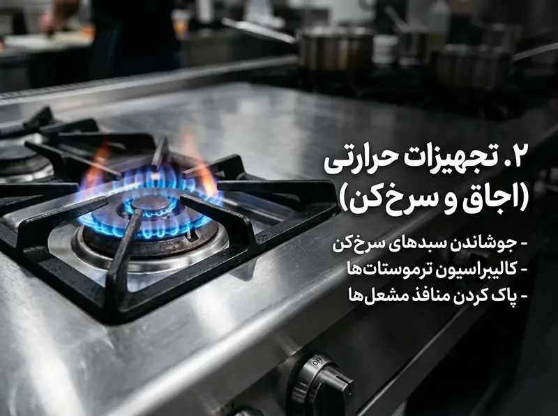 راهنمای نگهداری تجهیزات حرارتی رستوران
