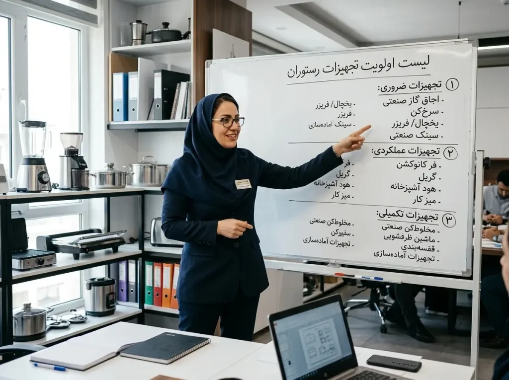 اولویت بندی تجهیزات آشپزخانه رستوران با بودجه محدود